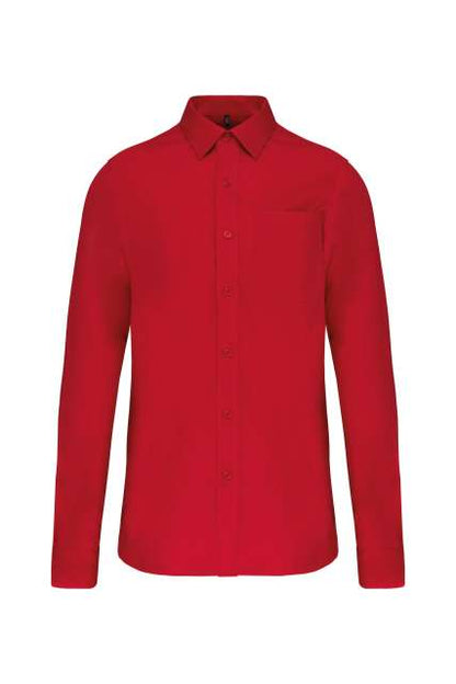 MEN'S LONG-SLEEVED COTTON POPLIN SHIRT