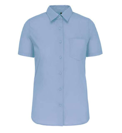LADIES' SHORT-SLEEVED COTTON POPLIN SHIRT