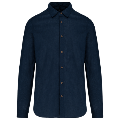 MEN'S LONG SLEEVE LINEN AND COTTON SHIRT