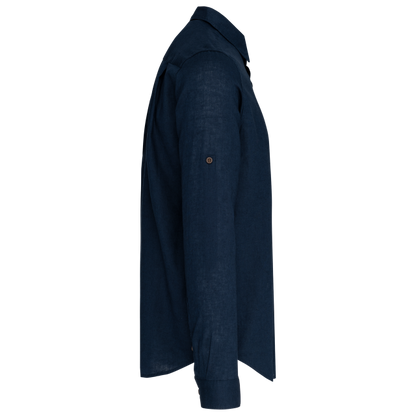 MEN'S LONG SLEEVE LINEN AND COTTON SHIRT