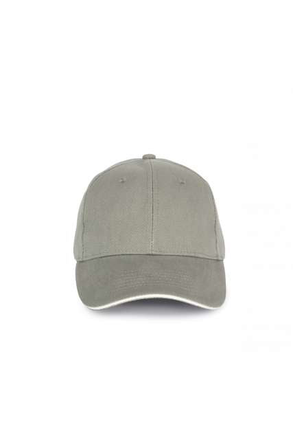 CAP IN ORGANIC COTTON WITH CONTRASTING SANDWICH PEAK - 6 PANELS