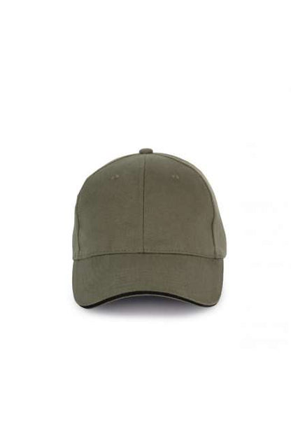 CAP IN ORGANIC COTTON WITH CONTRASTING SANDWICH PEAK - 6 PANELS