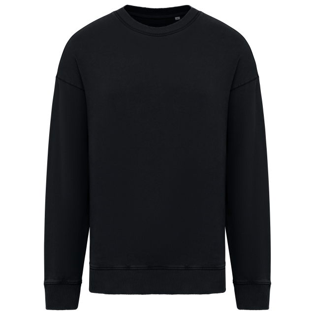 UNISEX WASHED EFFECT OVERSIZE ROUND NECK SWEATSHIRT