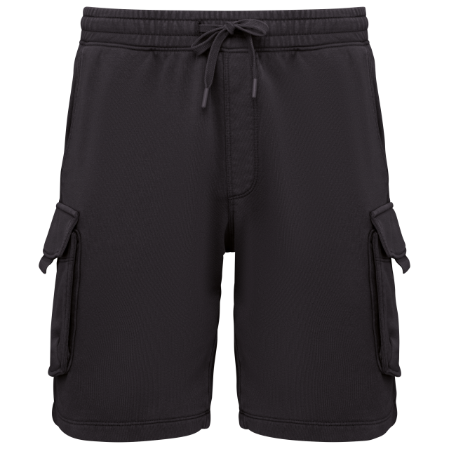 MEN’S FRENCH TERRY WASHED EFFECT CARGO SHORTS