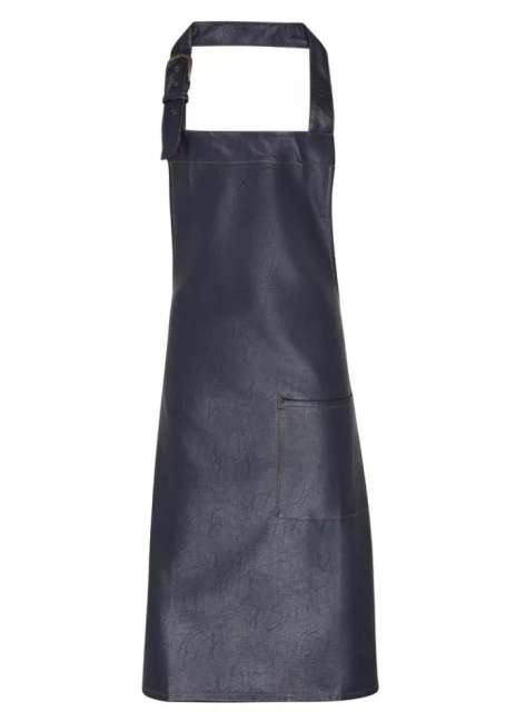 FAUX LEATHER BIB APRON